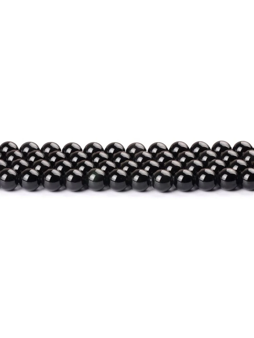 Black Obsidian Round 4mm Gemstone Beads Bulk Lot 50 pcs